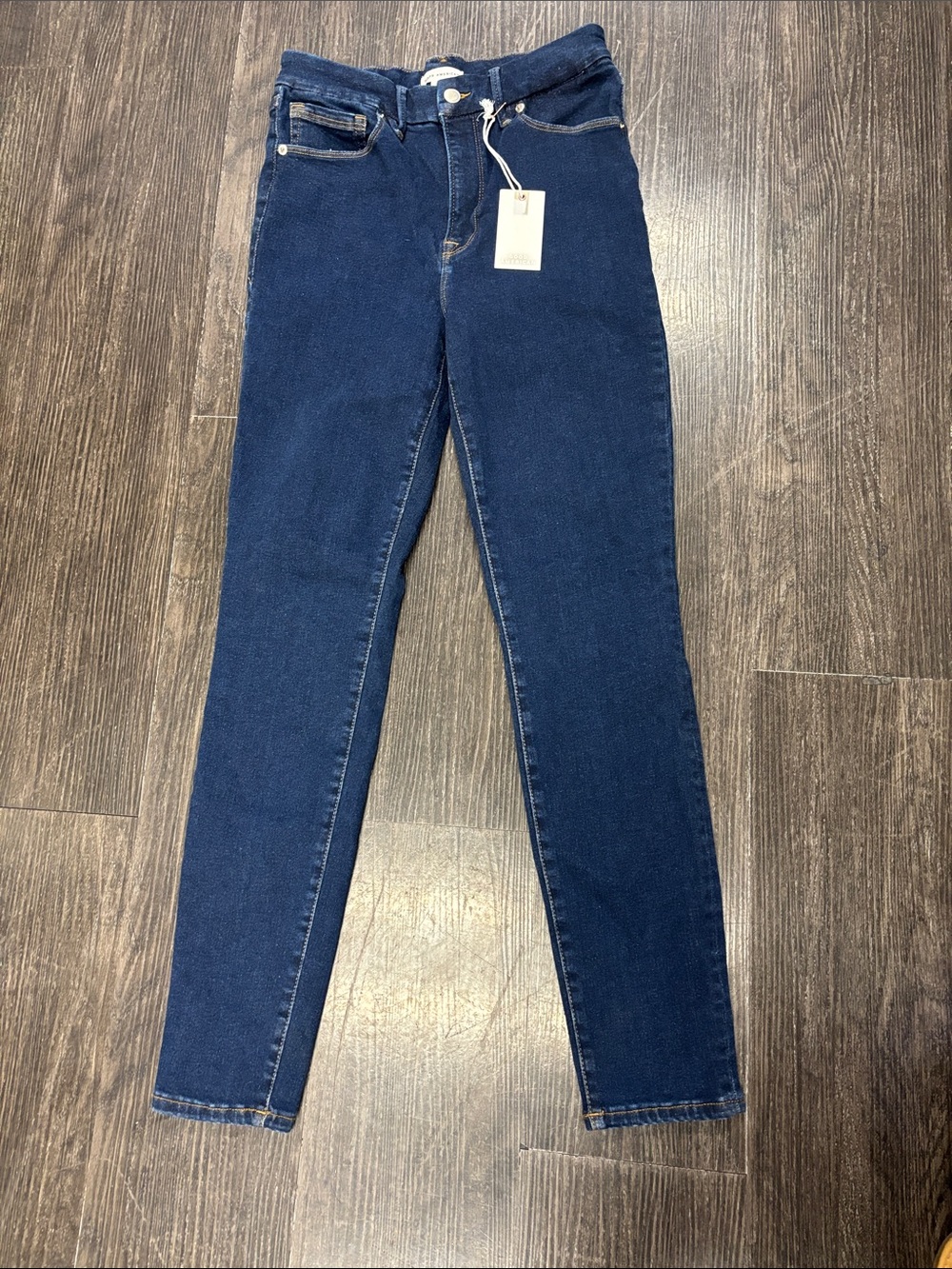 Good American Dark Blue High-Rise Skinny Jeans size 6